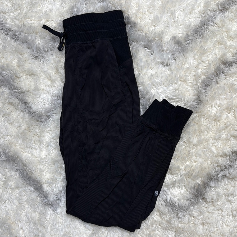 Black Lululemon dance studio pants
